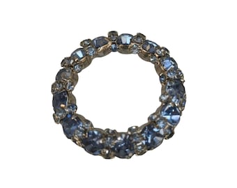 Vintage Signed Warner Rhinestone Wreath Brooch (A7886)