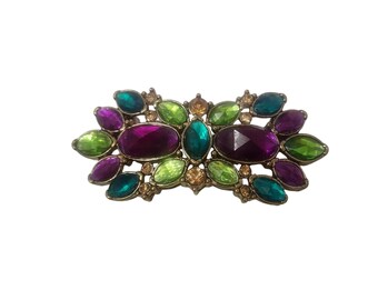 Vintage Monet Signed Acrylic Gemstone Brooch (A4905)