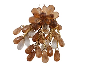 Vintage West Germany Dangling Acrylic Brooch (A5749)