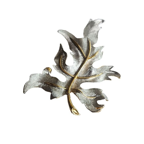 ヴィンテージ サイン入り ジュディ・リー リーフ ブローチ (A4120