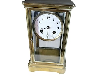 Antique Ad Mougin Deux Medaille French 1800s Regulator Mantel Clock