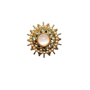 Vintage Tiny Beautiful Glass Pin Wheel Brooch (A2530)