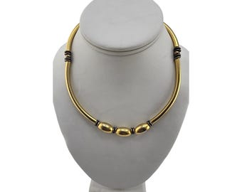 Vintage 70s Bar and Bead Necklace (A8126)