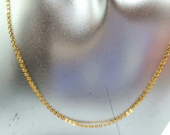 NOS 15.75 gold plated dainty link chain