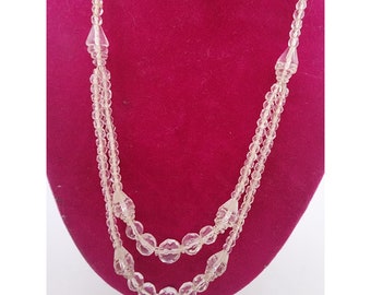 Antique Early Art Deco Crystal Necklace (A3445)