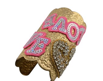 Vintage NOS Huge Love Julie Rubano Cuff Bracelet (A9078)