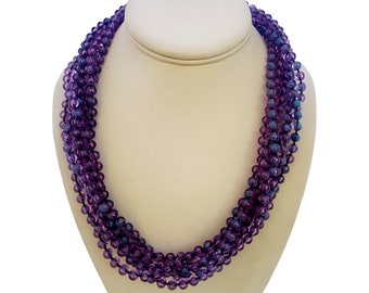Vintage Bi Color 6 Strand Necklace (A4855)