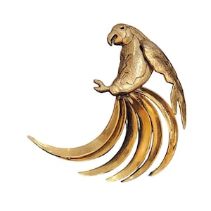 Vintage Highly Detailed Parrot Brooch Signed Daniele Paris (A2505)