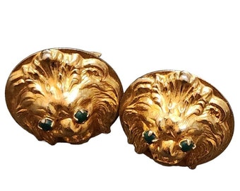 Boucles D'oreilles Clips Lion Ethnique Vintage - Or - Alliage Cuivré - Sans Marque - Neuf Sans Boîte