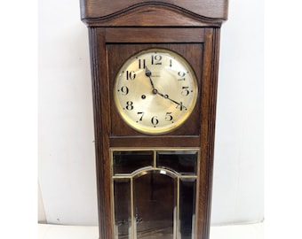 Gustav Becker Oak Box Case Wall Clock