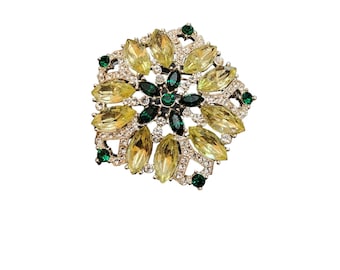 Vintage Signed Eisenberg Ice Rhinestone Brooch (A2825)