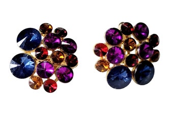 Vintage 80s Sparkly Earrings (A393)