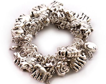 Safari Stretch Charm Bracelet Gold or Silver