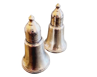 Vintage Signed Duchin Creation Sterling Over Glass-Salt Pepper Shakers (A1760)