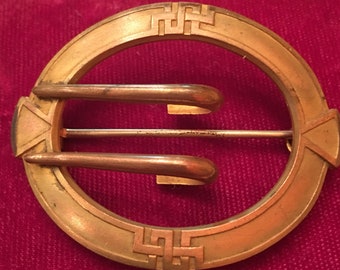Eif co art and crafts sash buckle brooch