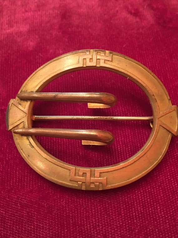 Eif co art and crafts sash buckle brooch - image 1