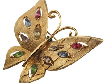 Vintage JJ (Jonette) Pretty Butterfly Brooch (A3186)
