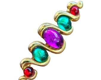 Vintage 80s Lucite Moghul Brooch (A4253)