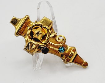 Attributed To Coro Door Knocker Style Vintage Brooch (A125)