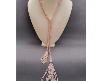 Art Deco Flapper Braided Lavalier Necklace (A4730)
