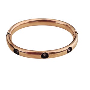 Antique Unique Gold Filled Bangle Bracelet with Inset Paste Stones (GFBWC-2)