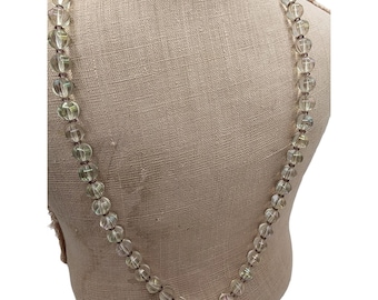Vintage Fluted Ab Crystal Necklace (A700)