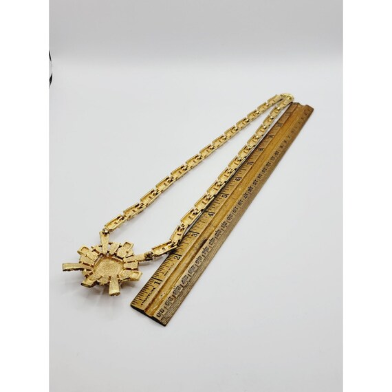 Vintage Gold Tone Statement Necklace (A277) - image 4