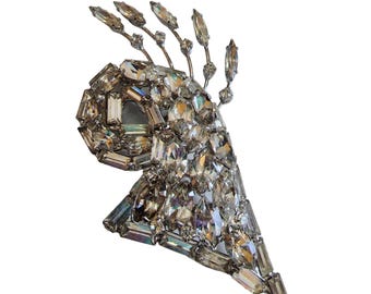 Vintage Exceptional Rhinestone Brooch (A1603)