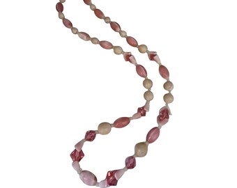 Pretty In Pink All Glass And Crystal Necklace (A8589)