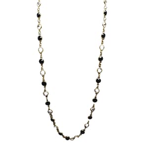 Collar vintage de cristal bicolor de 6 mm (A1085)