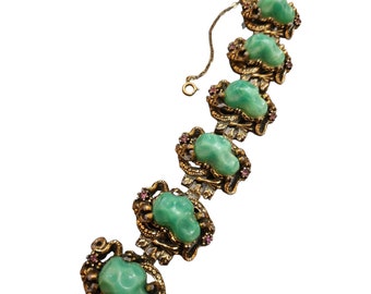 Vintage Heavy Brass & Resin Bracelet (A2304)