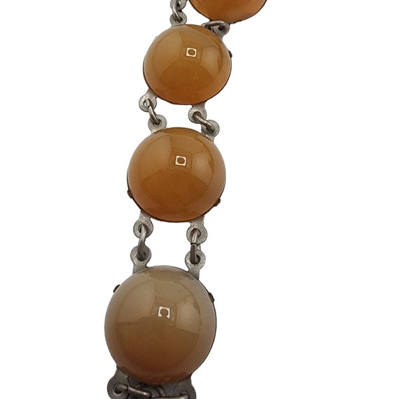 Vintage Domed Glass Cab Bracelet (A3510) - image 2