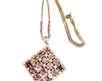 Vintage Art Deco Pendant Necklace (A2172)