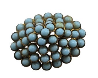 Vintage Signed Czech Raised Brooch (A8107)
