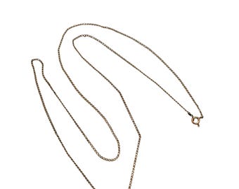 Vintage 14kt Thin Curb Style Chain Necklace (A7778)
