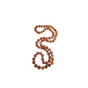 Vintage Hand Knotted Carnelian Beaded Necklace (A1938)