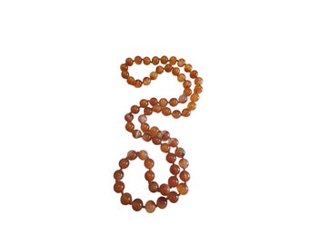 Vintage Hand Knotted Carnelian Beaded Necklace (A1938)