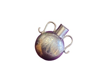 Heavy Sterling Monogrammed Jug Brooch (A1932)