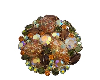 Vintage Verified Juliana Easter Egg Rhinestone Brooch (A3855)