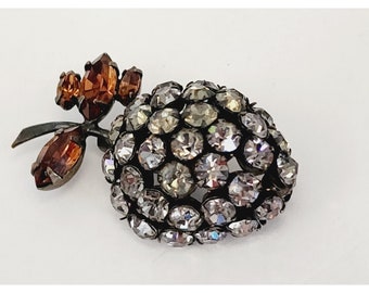 VTG 検証済み 署名なし Schreiner NY 2 トーン ベリー ブローチ - レア