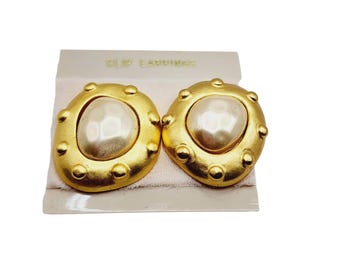 Vintage Signed Carolee NOS 80s Earrings on Original Card (A1293)