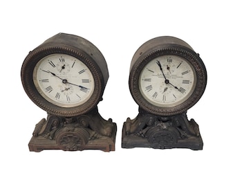 Geo. Welsch Son 233-35 Greenwich St Cor Barclay NY Seth Thomas Mantle Clock