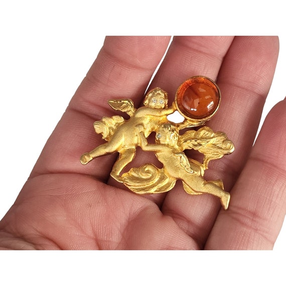 Vintage Signed LS Cherub Brooch (A603) - Etsy