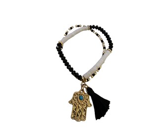 Vintage Hamsa Stretch Friendship Charm Bracelet (A5248)