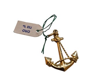 Vintage 750 18kt Gold Anchor Charm (A5534)
