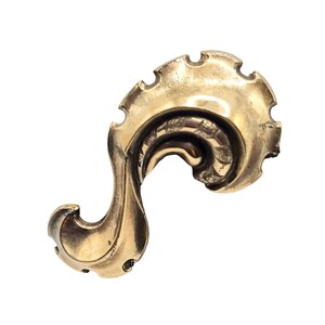 Victorian Era Swirl Design Handmade Gold Filled Chased Brooch (A2979)