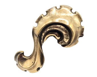 Victorian Era Swirl Design Handmade Gold Filled Chased Brooch (A2979)