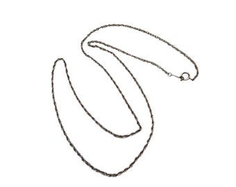 Vintage 14kt White Gold Thin Snake Chain Necklace (A7779)