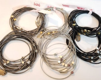 Bee Charming Sugar NY Infinity star piano wire bracelets 6 colors choose color