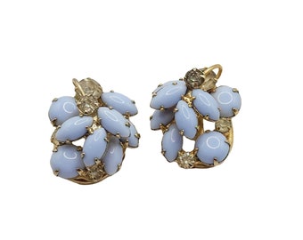 Vintage Verified Juliana Periwinkle Blue Earrings (A624)